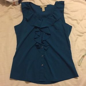 Teal banana republic sleeveless shirt